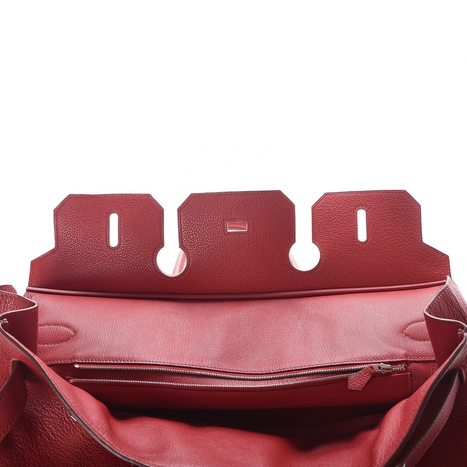 Hermes Taurillon Clemence JPG Shoulder Birkin II 42 Rouge Vif 8 of 34