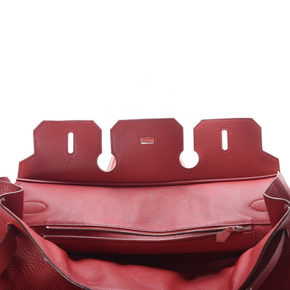 Hermes Taurillon Clemence JPG Shoulder Birkin II 42 Rouge Vif 8 of 34