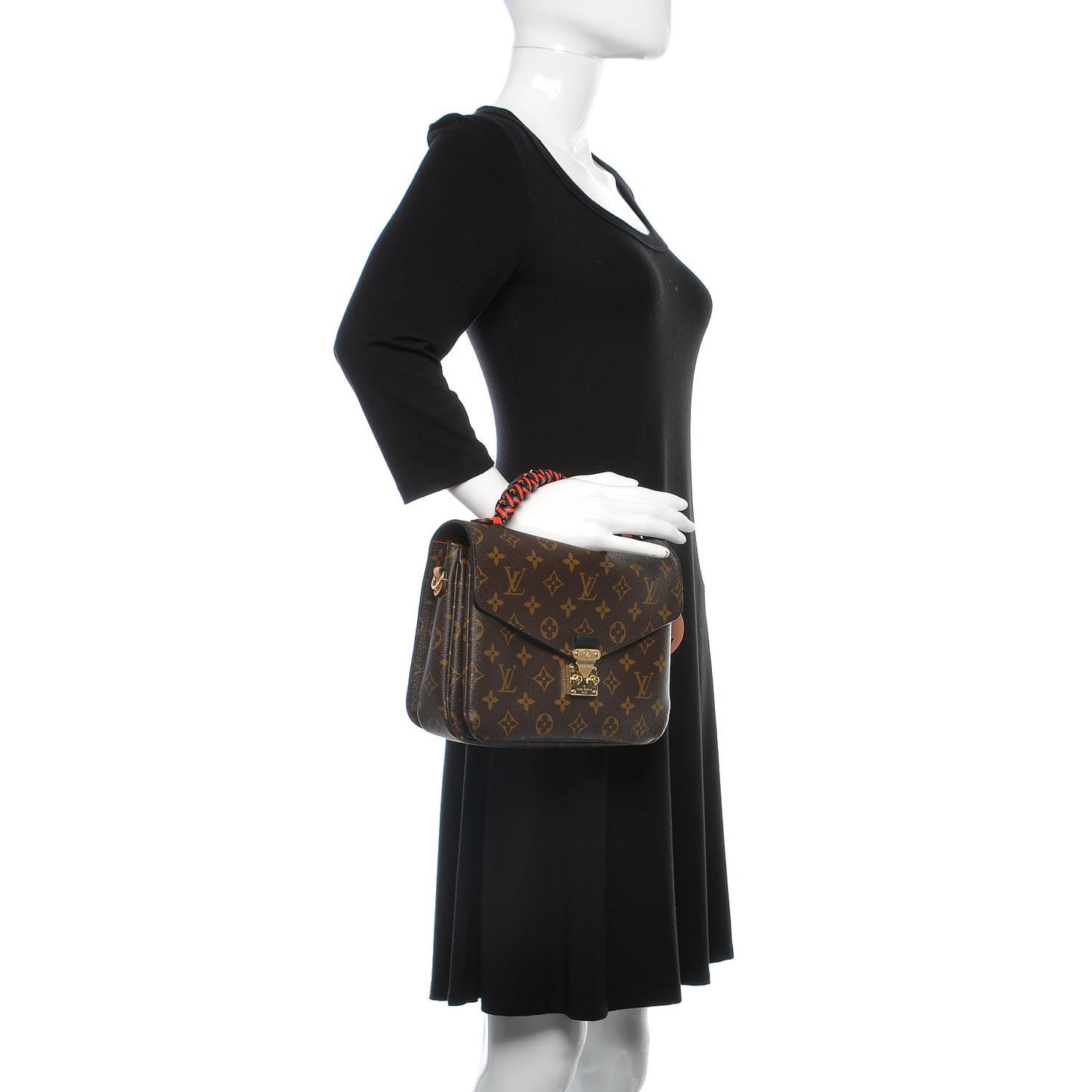 Monogram Braided Pochette Metis Coquelicot