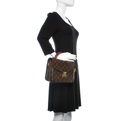Louis Vuitton Monogram Braided Pochette Metis Coquelicot 2 of 8