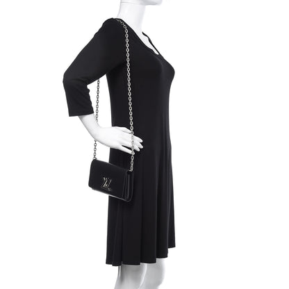 Louis Vuitton Epi Twist Chain Wallet Black 2 of 9