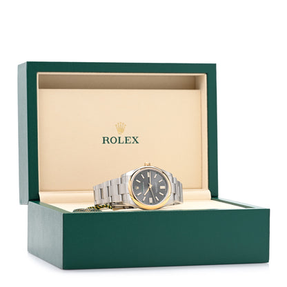 Rolex Stainless Steel 18K Yellow Gold 41mm Oyster Perpetual 100th Anniversary Watch Slate 134303 5 of 5