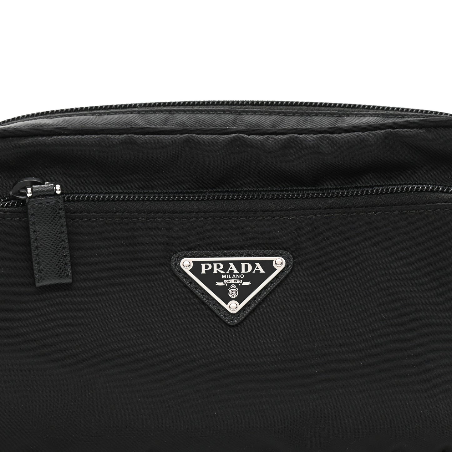 Tessuto Nylon Saffiano Belt Bag Black