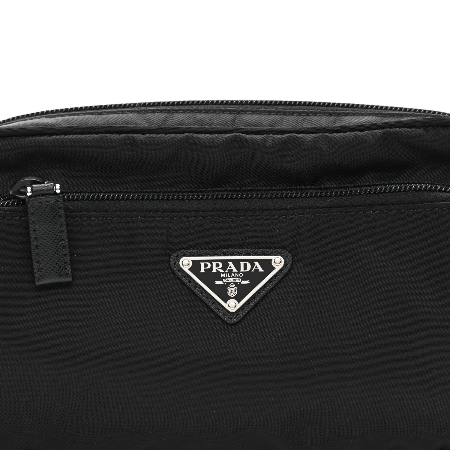 Prada Tessuto Nylon Saffiano Belt Bag Black 6 of 6