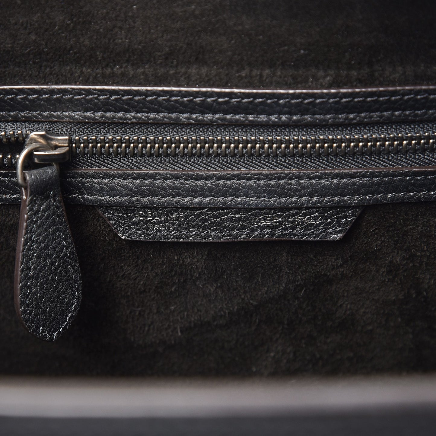 Drummed Calfskin Micro Luggage Black