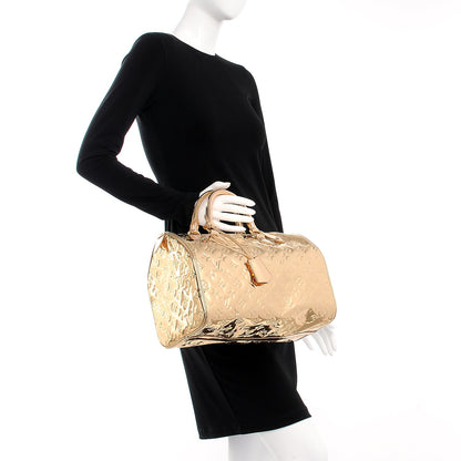Louis Vuitton Monogram Miroir Speedy 30 Gold 2 of 13