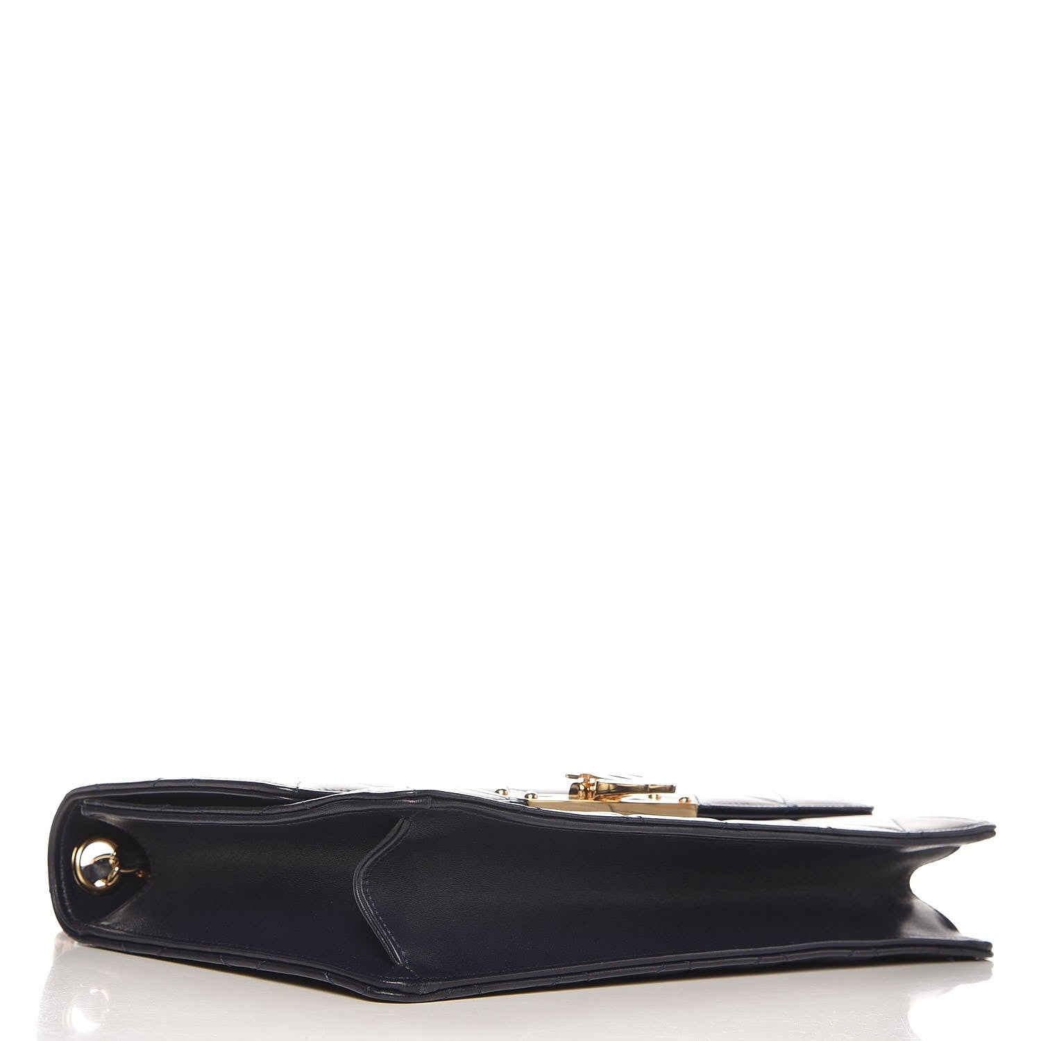 Chanel Lambskin Quilted Large Golden Class Flap Navy 5 of 8