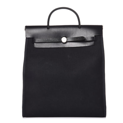Hermes Military Toile Vache Hunter Herbag PM 31 Black 1 of 24