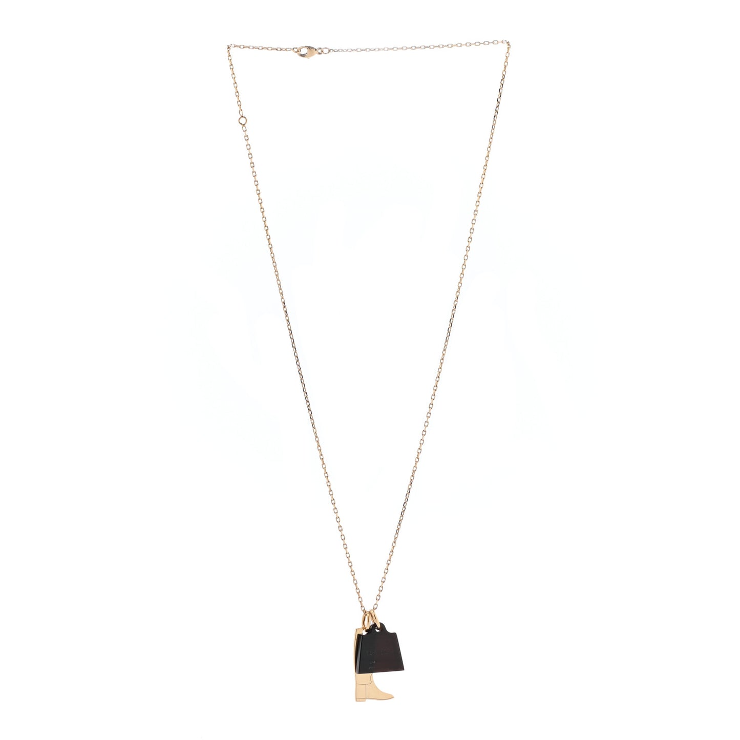 Permabrass Buffalo Horn Amulette Maroquinier PM Pendant Necklace