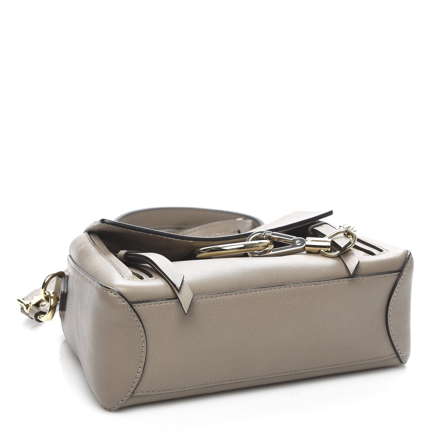 Calfskin Mini Faye Day Shoulder Bag Motty Grey