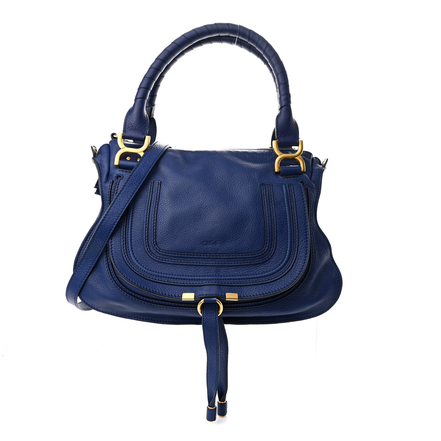 Calfskin Medium Marcie Satchel Sea Water