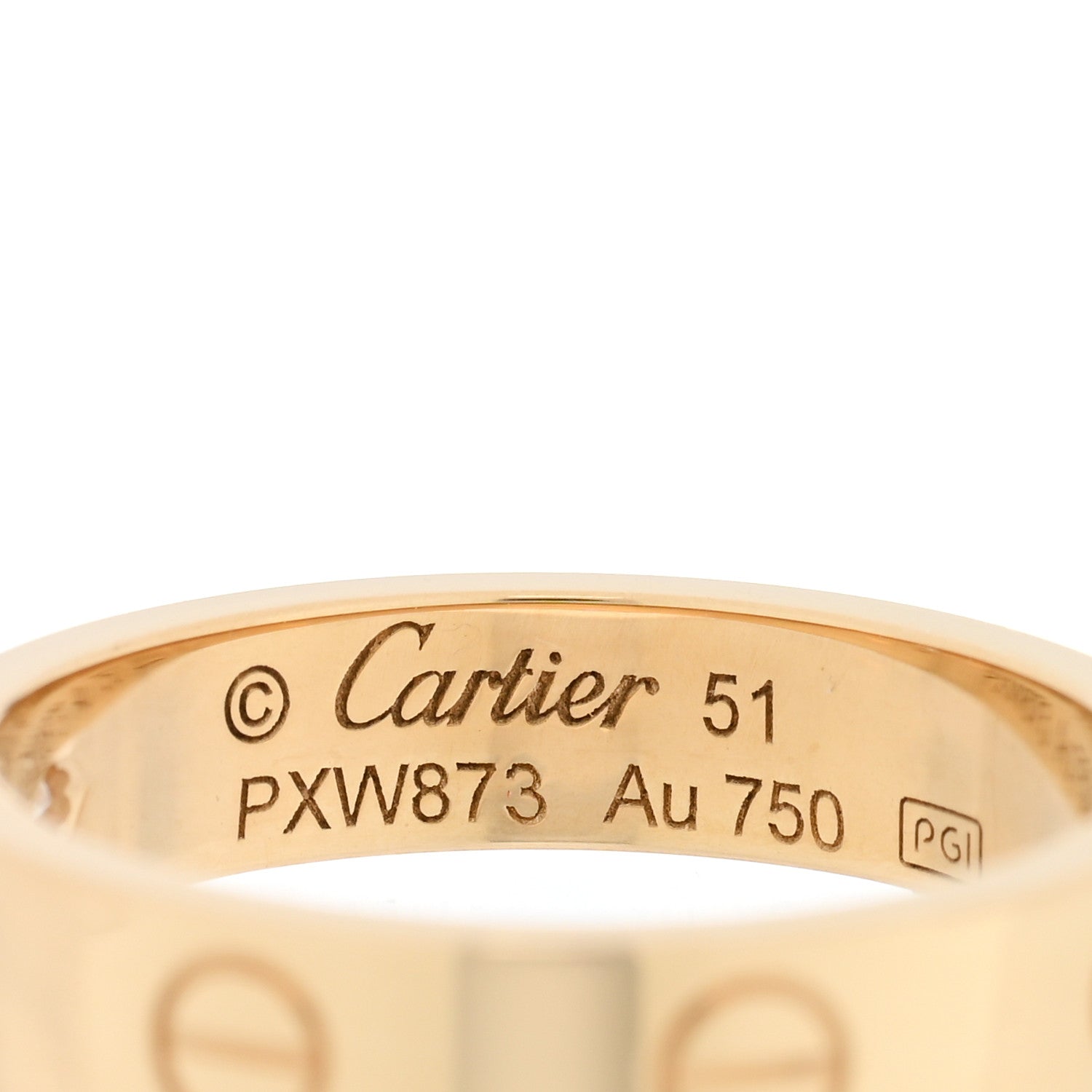 Cartier 18K Yellow Gold Diamond 4mm LOVE Wedding Band Ring 51 5.75 4 of 4