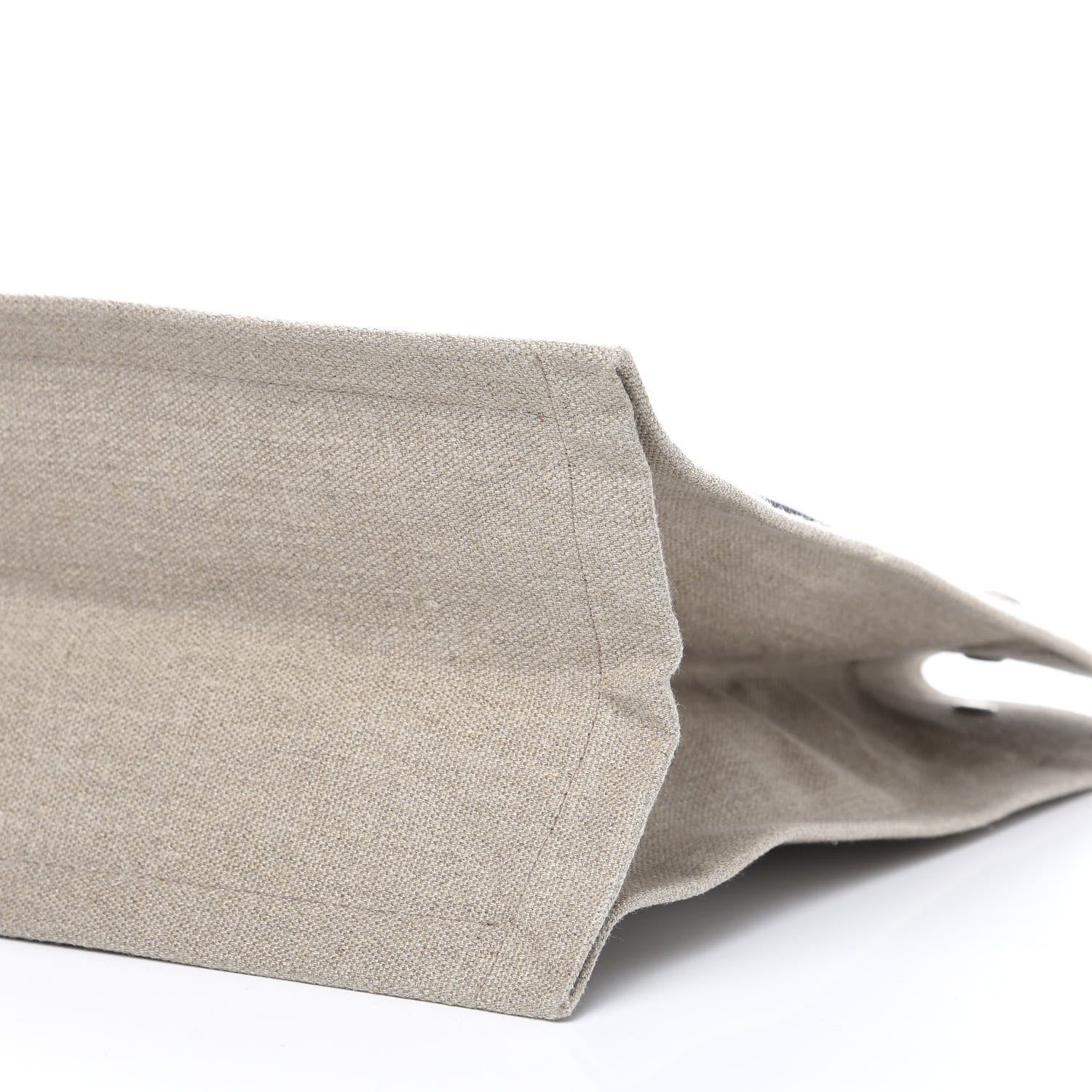 Saint Laurent Linen Calfskin Rive Gauche Tote Optic White 7 of 8