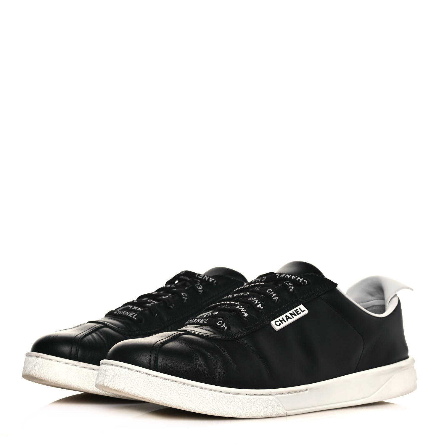 Chanel Calfskin Mens Sneakers 44 Black 3 of 11