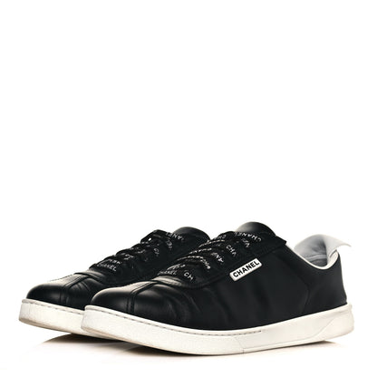 Chanel Calfskin Mens Sneakers 44 Black 3 of 11