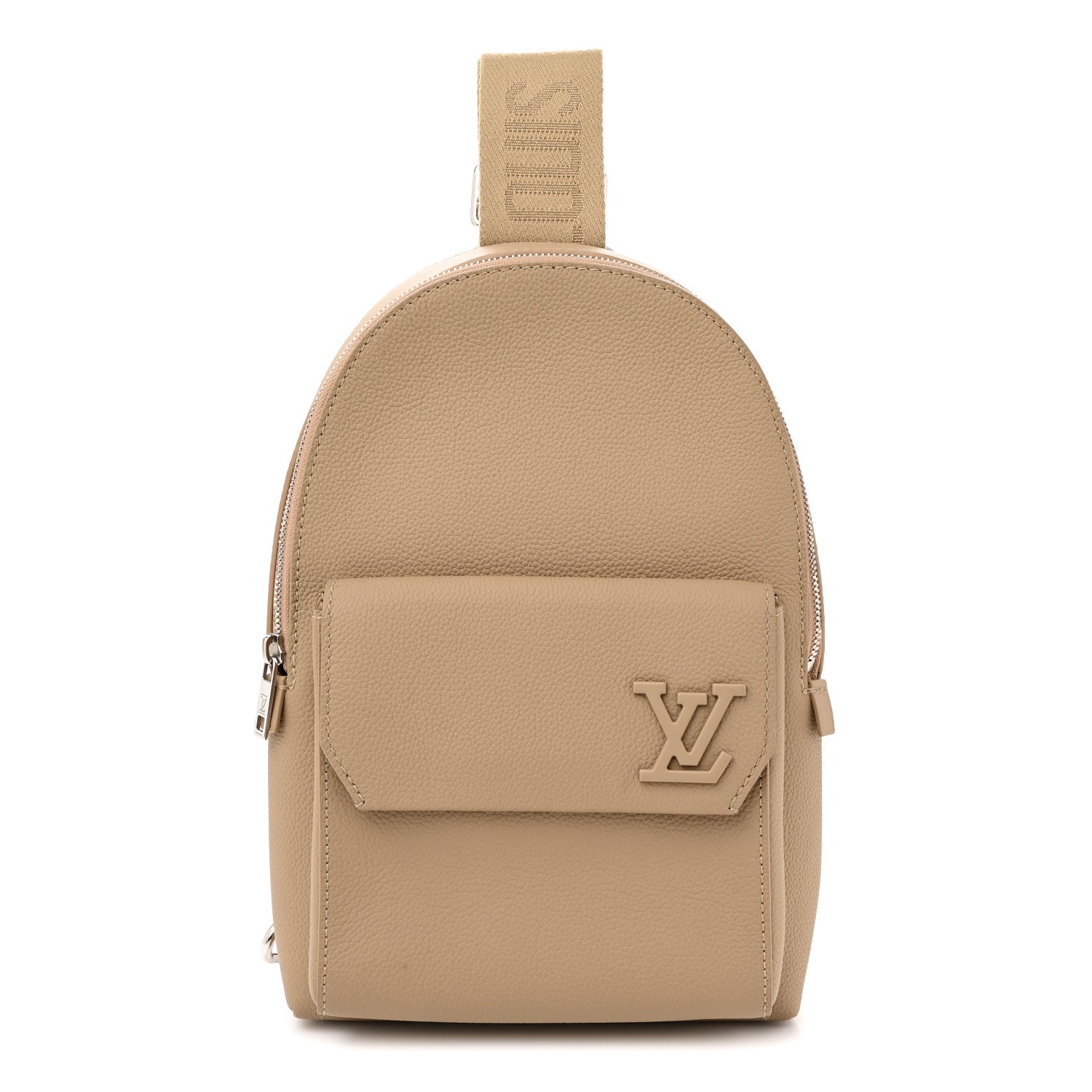 Louis Vuitton Grained Cowhide Aerogram Pilot Slingbag Sable Beige 1 of 8