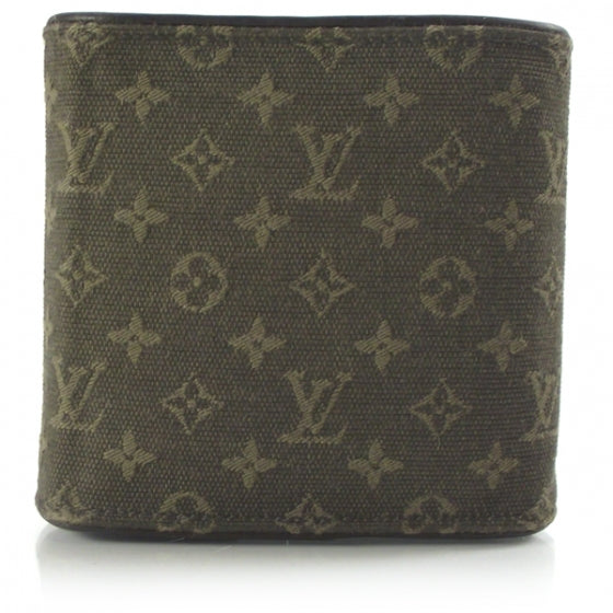 Mini Lin Compact Wallet Green