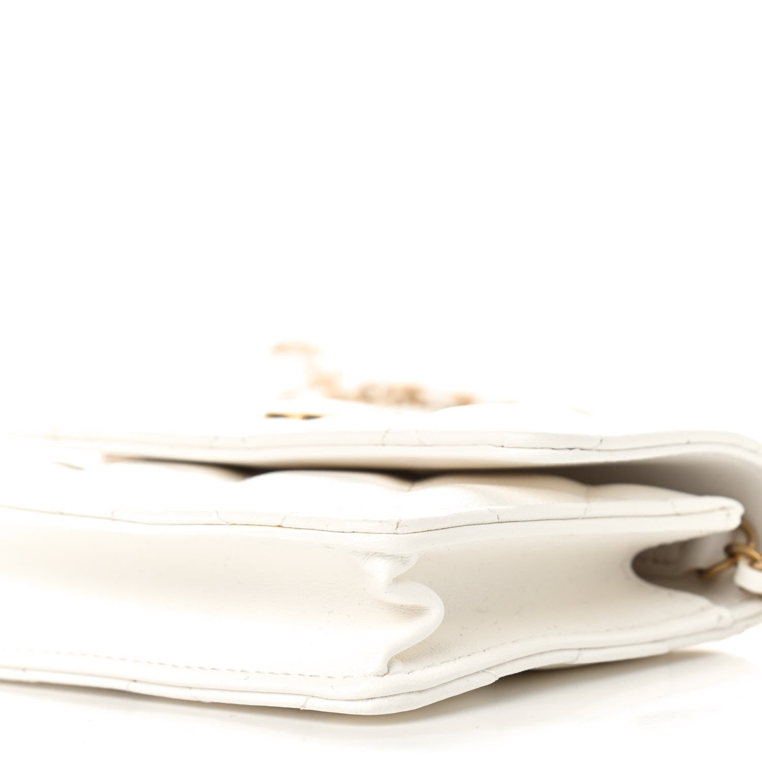 Chanel Lambskin Quilted Romance Clutch With Chain White 10 of 10