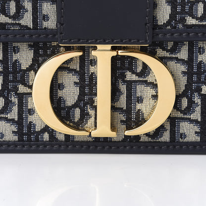 Christian Dior Oblique 30 Montaigne Flap Bag Blue 8 of 9