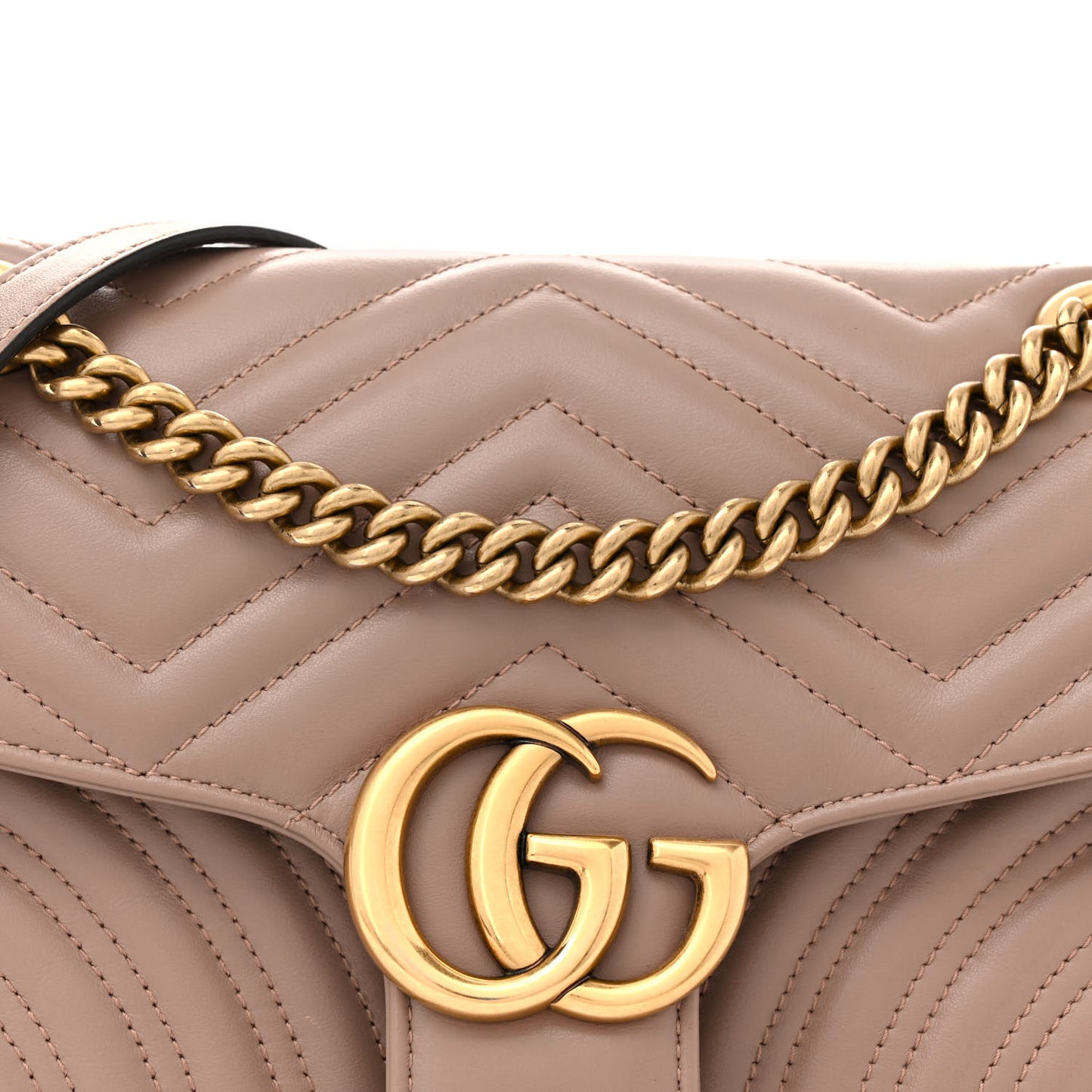 Calfskin Matelasse Small GG Marmont Porcelain Rose