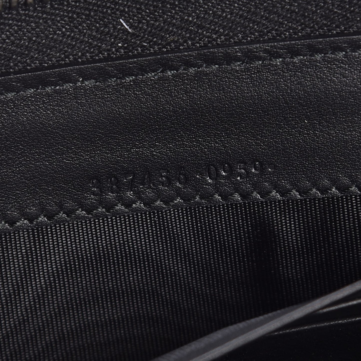 Calfskin Studded Zip Around Wallet Black