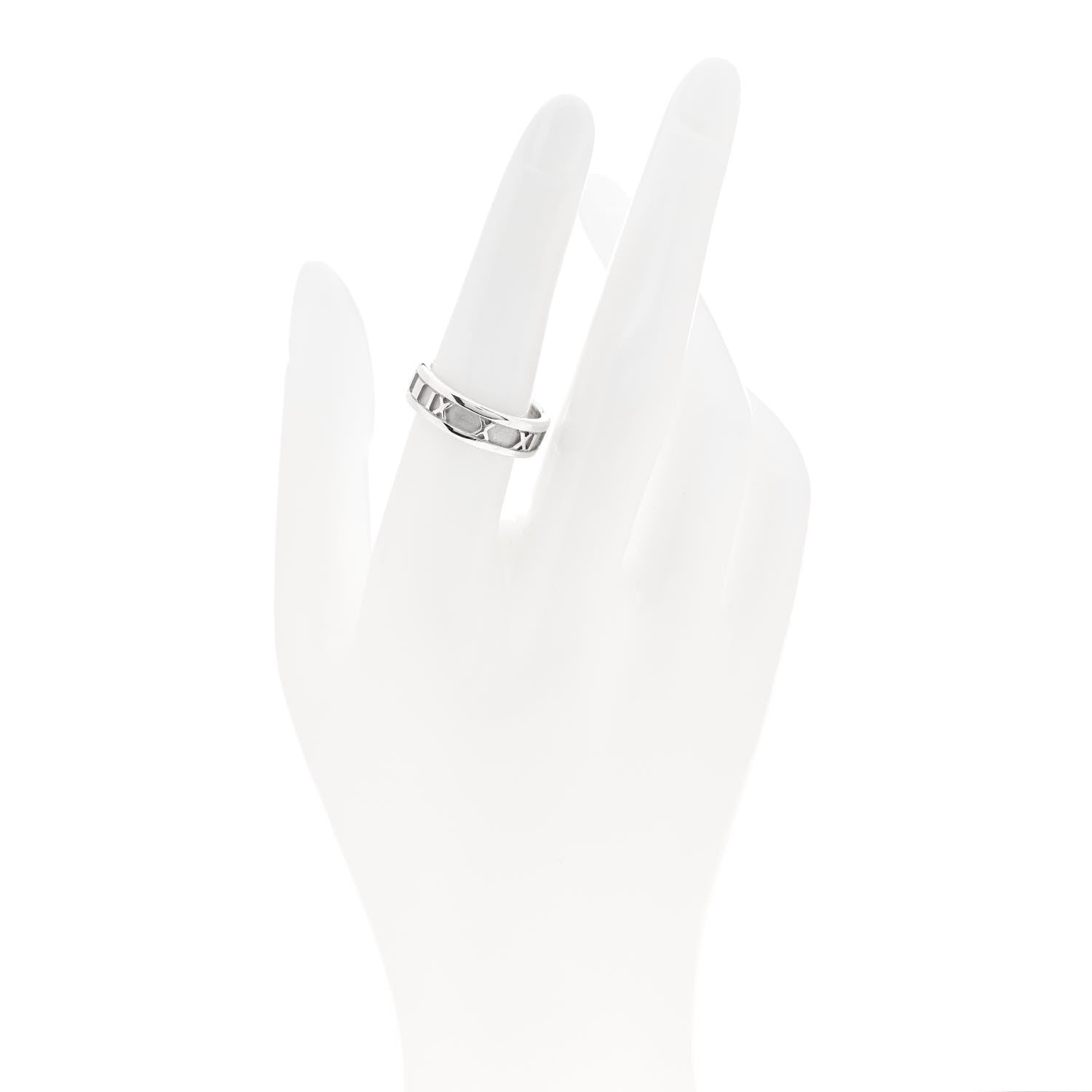 Tiffany Sterling Silver Atlas Ring 54 7 2 of 4