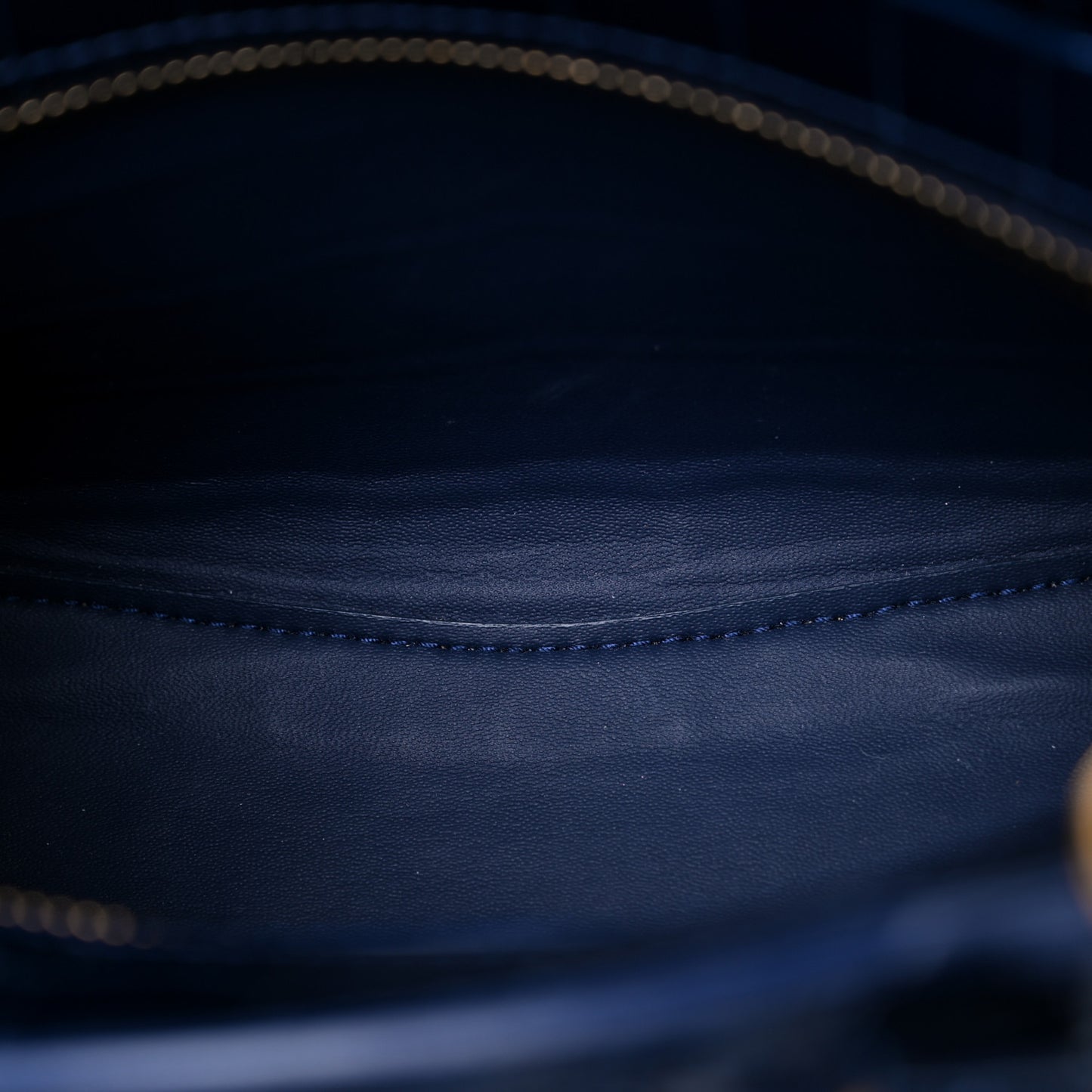 Shiny Supple Calfskin Crocodile Embossed Neo Classic Gold Hardware Mini City Navy