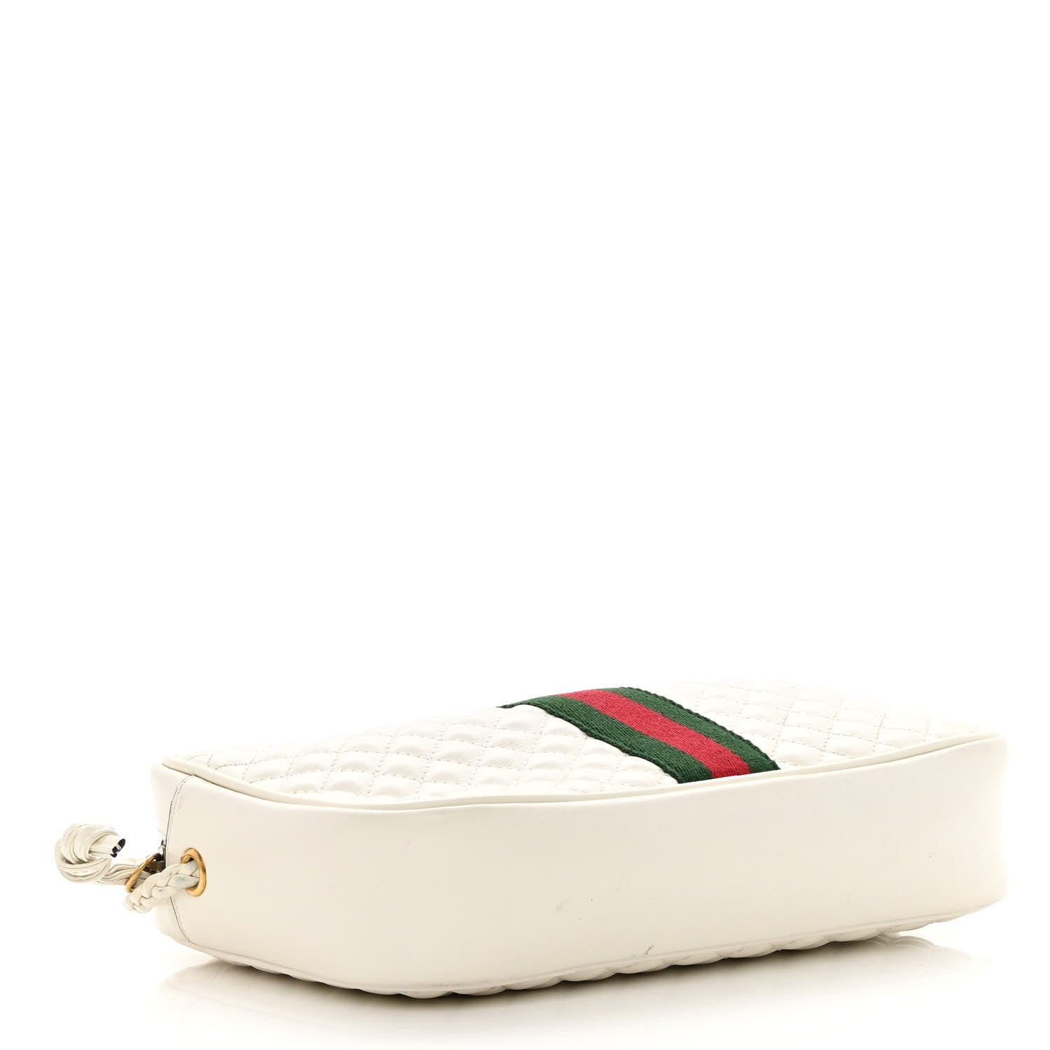 Gucci Nappa Web Trapuntata Small GG Shoulder Bag White 4 of 17