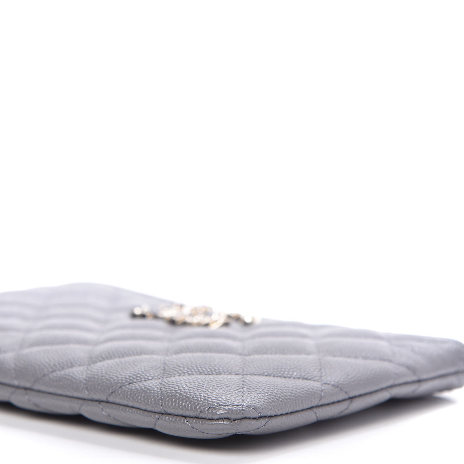 Chanel Caviar Quilted French New Wave Small CC Pouch Grey 7 of 11