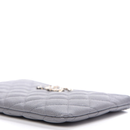 Chanel Caviar Quilted French New Wave Small CC Pouch Grey 7 of 11