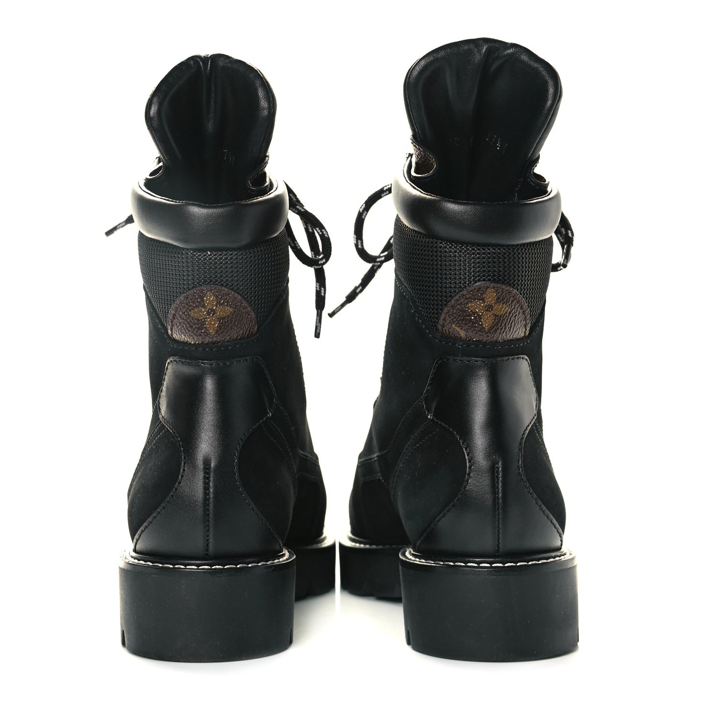 Nubuck Epi Monogram Territory Flat Ranger Boots 37.5 Black