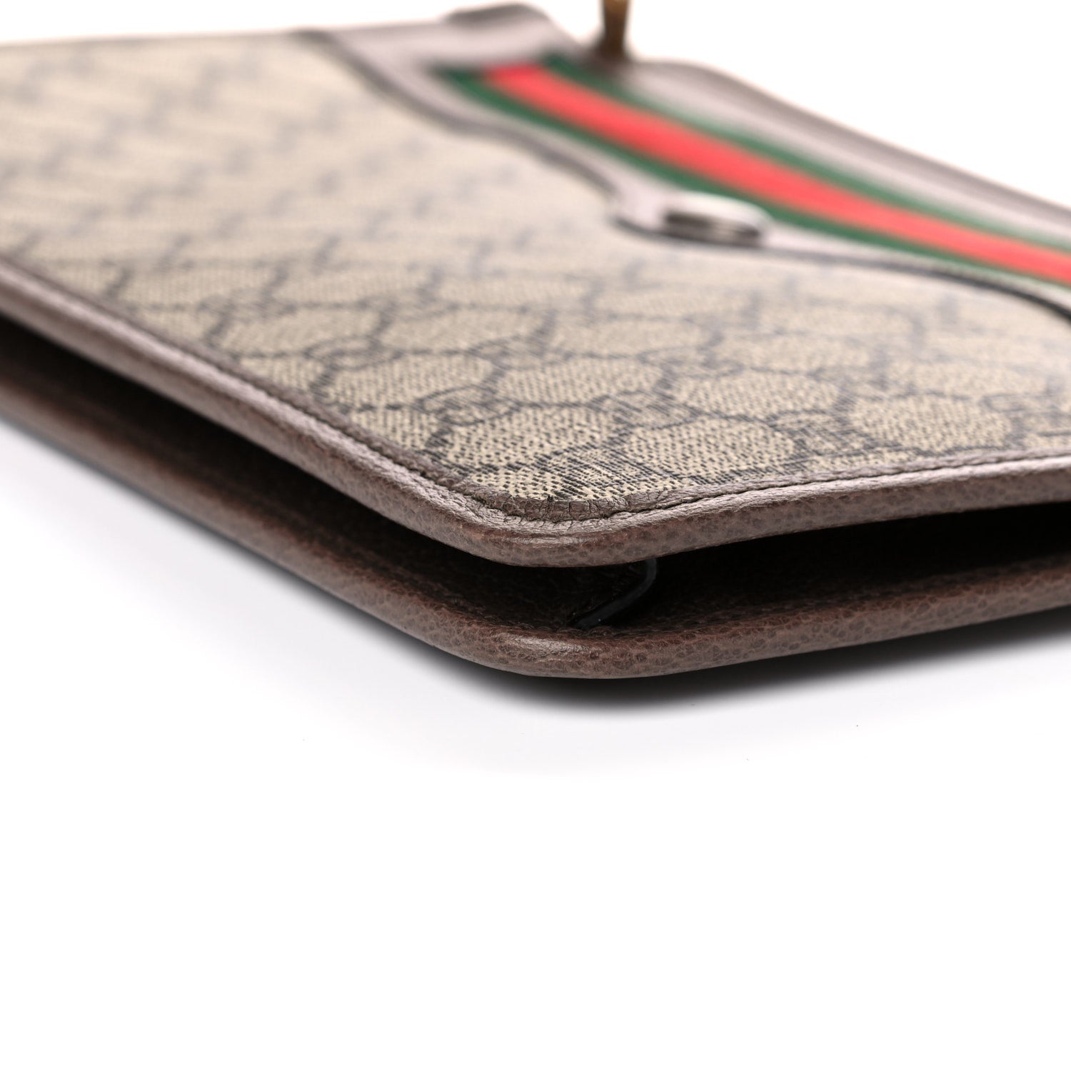 Gucci GG Supreme Monogram Web Small Ophidia Documents Holder Beige New Acero 10 of 10