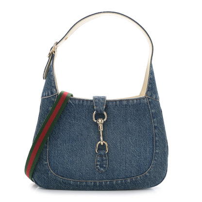 Gucci Denim Small Jackie Shoulder Bag Blue Denim 1 of 11