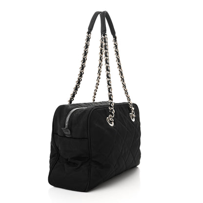 Prada Nylon Tessuto Impuntu Quilted Shoulder Bag Black 3 of 9