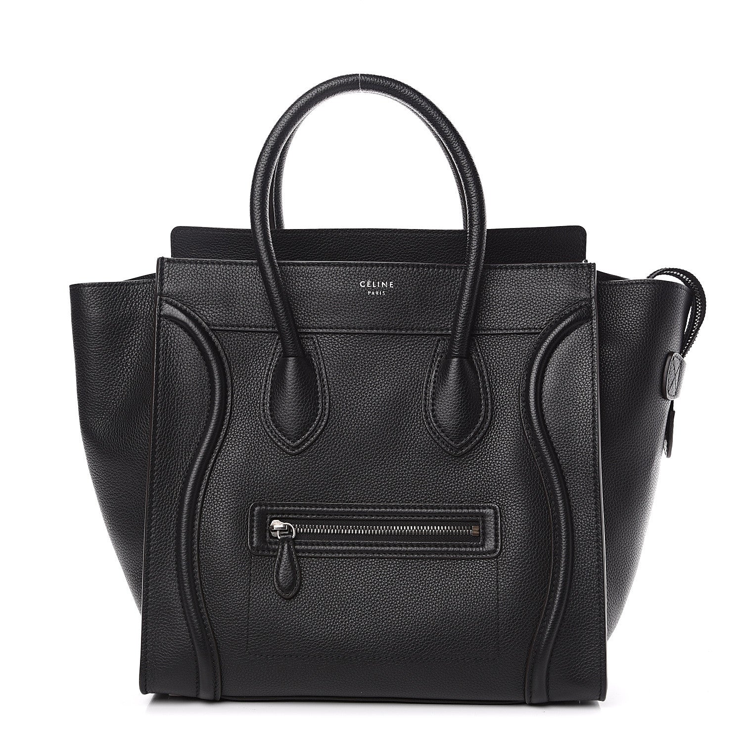 Celine Drummed Calfskin Mini Luggage Black 1 of 9