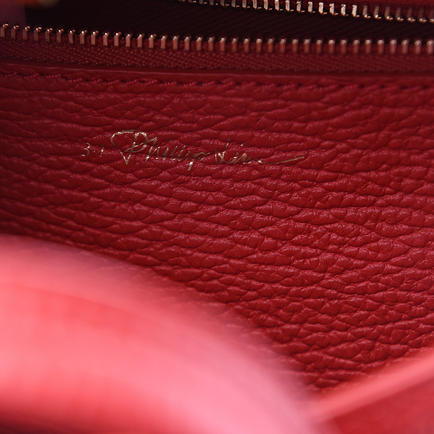 3.1 Textured Calfskin Mini Pashli Satchel Red