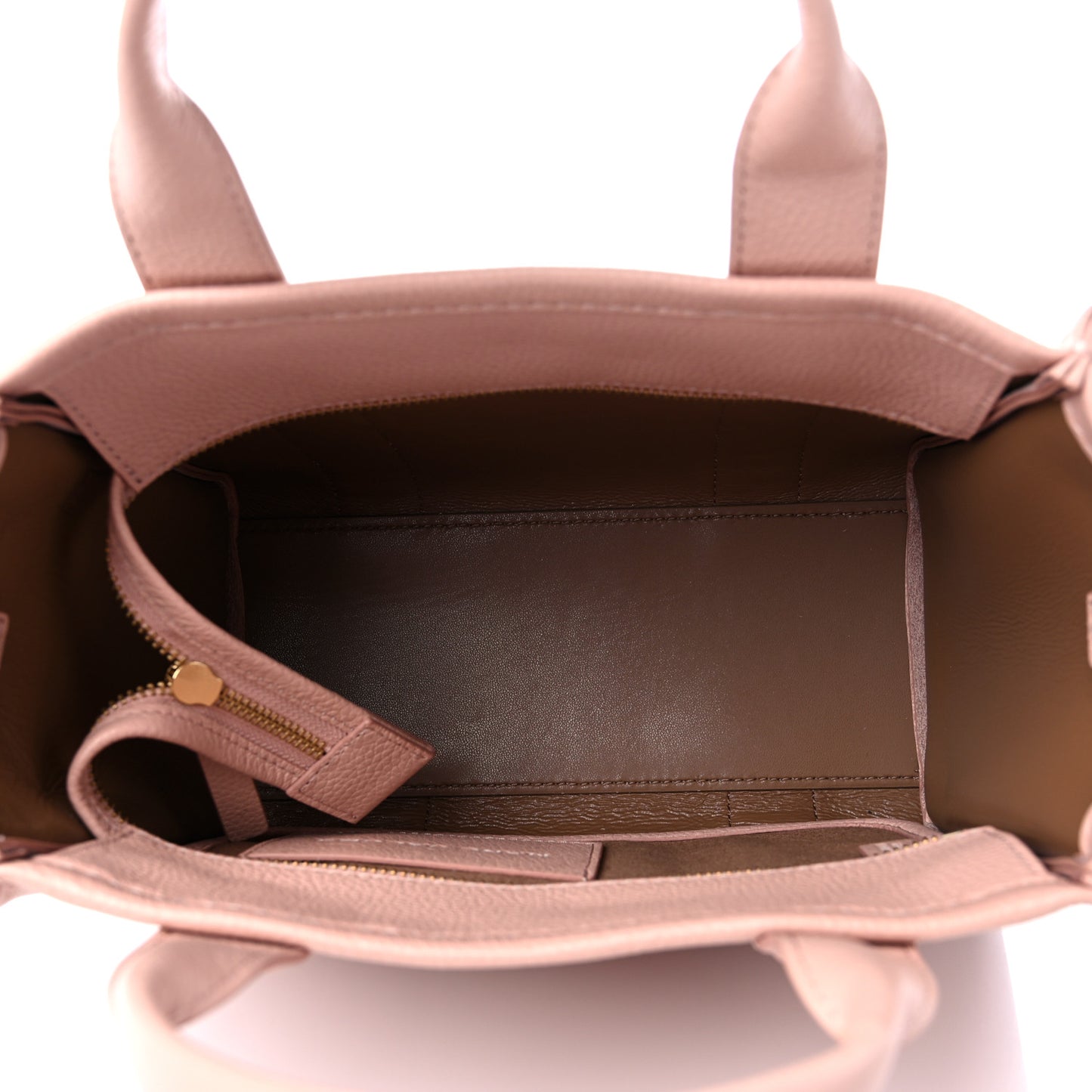 Grained Calfskin Small The Tote Bag Rose Dust
