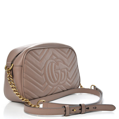 Gucci Calfskin Matelasse Small GG Marmont Chain Shoulder Bag Porcelain Rose 3 of 10
