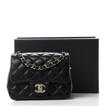 Chanel Lambskin Quilted Mini Square Flap Black 11 of 11