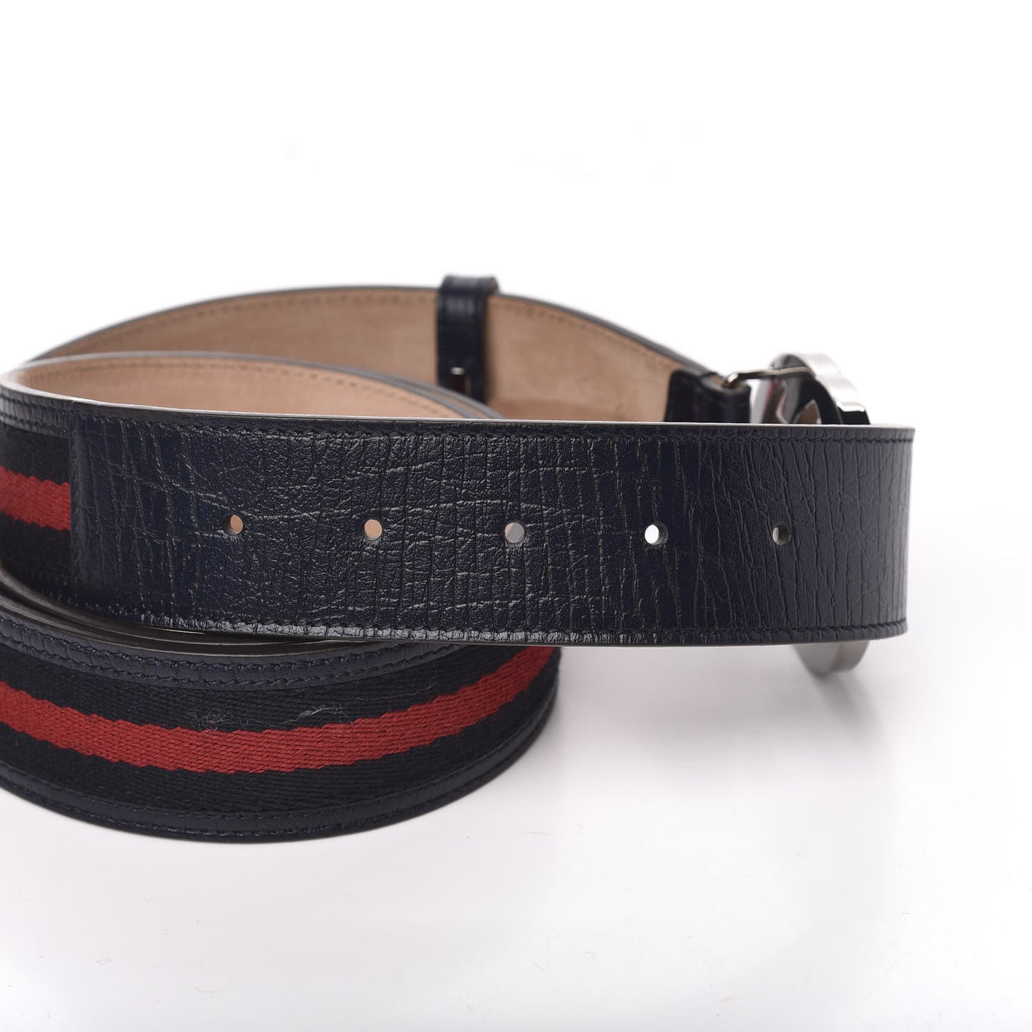 Calfskin Web Interlocking G Belt 115 46 Navy