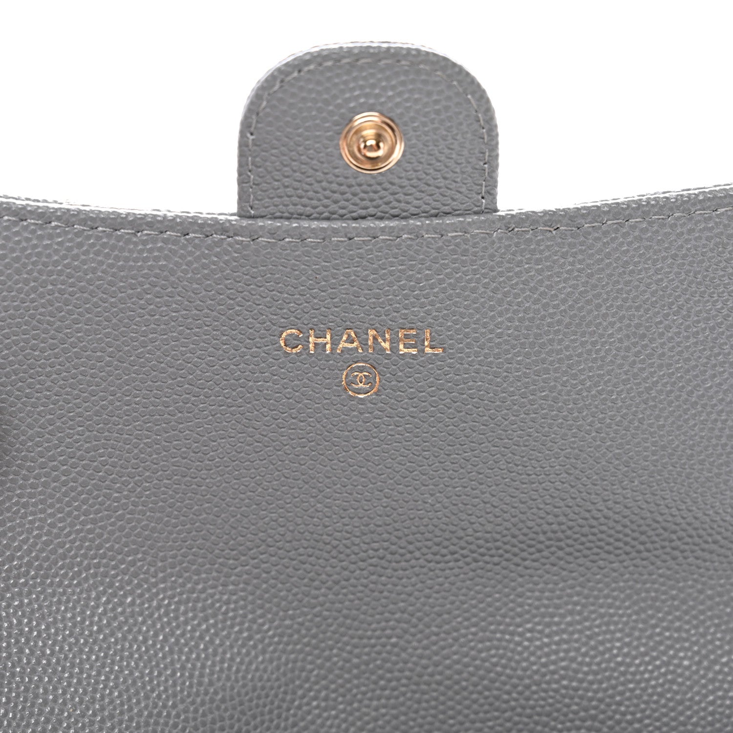 Chanel Caviar Quilted Large Gusset Flap Wallet Grey 7 of 11