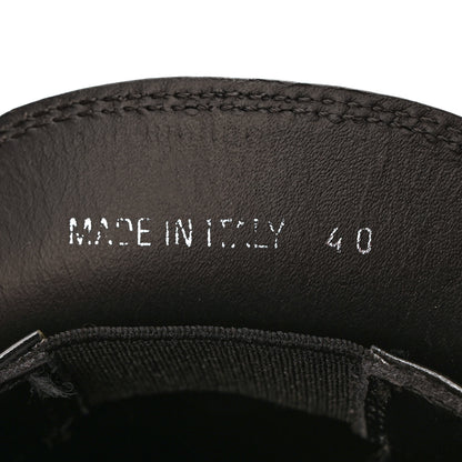 Prada Spazzolato Metal Triangle Logo 50mm Loafers 40 Black 8 of 8