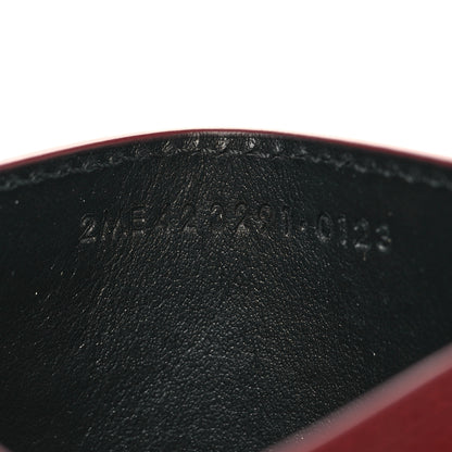 Saint Laurent Grain De Poudre Matelasse Chevron Monogram Credit Card Case Palissandre 7 of 8