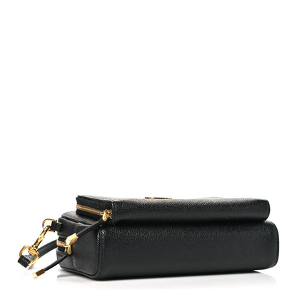 Christian Dior Grained Calfskin Caro Double Pouch Black 4 of 9