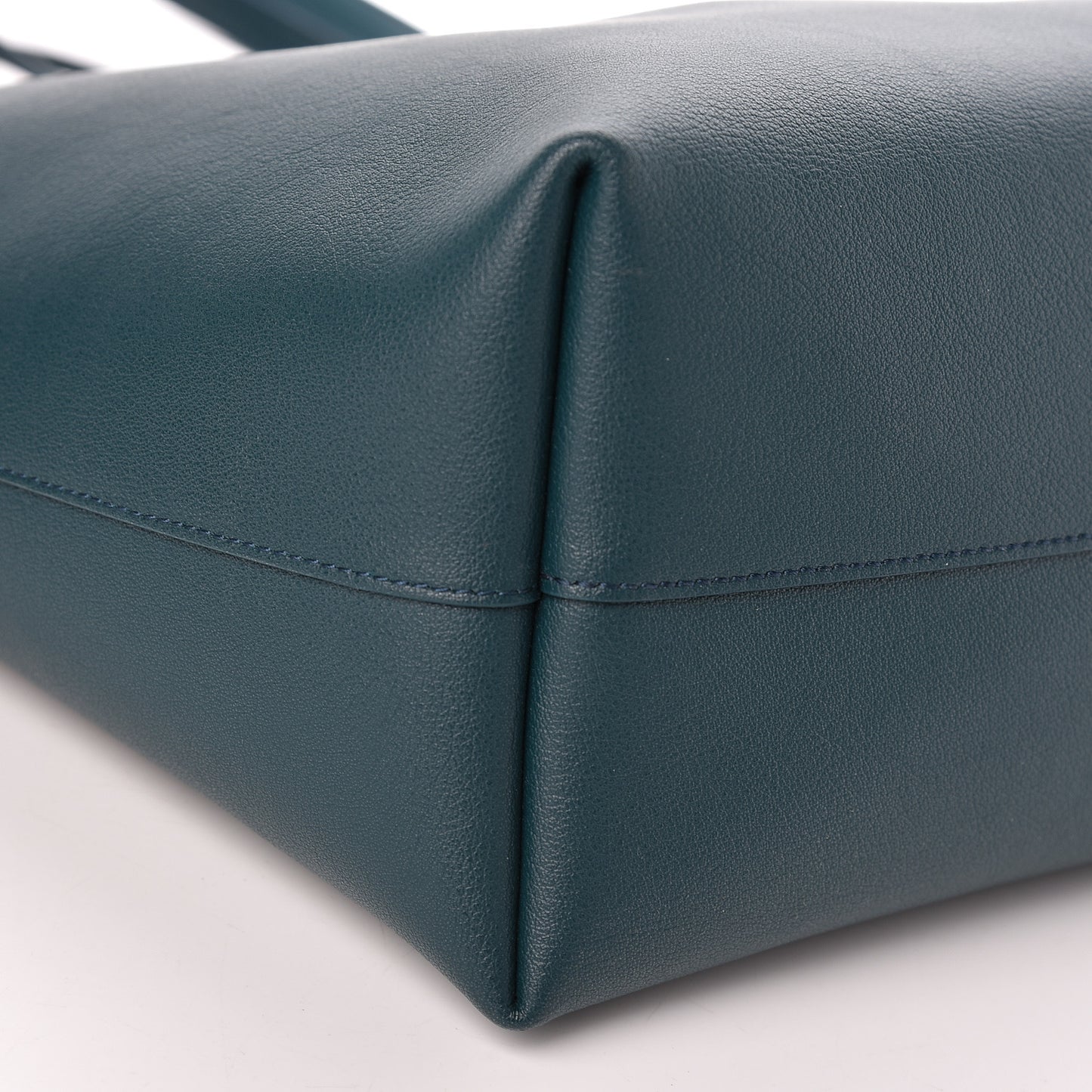 Calfskin Large Shopping Tote Dark Turquoise