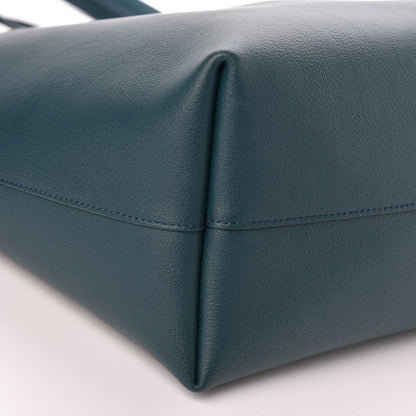 Saint Laurent Calfskin Large Shopping Tote Dark Turquoise 9 of 14