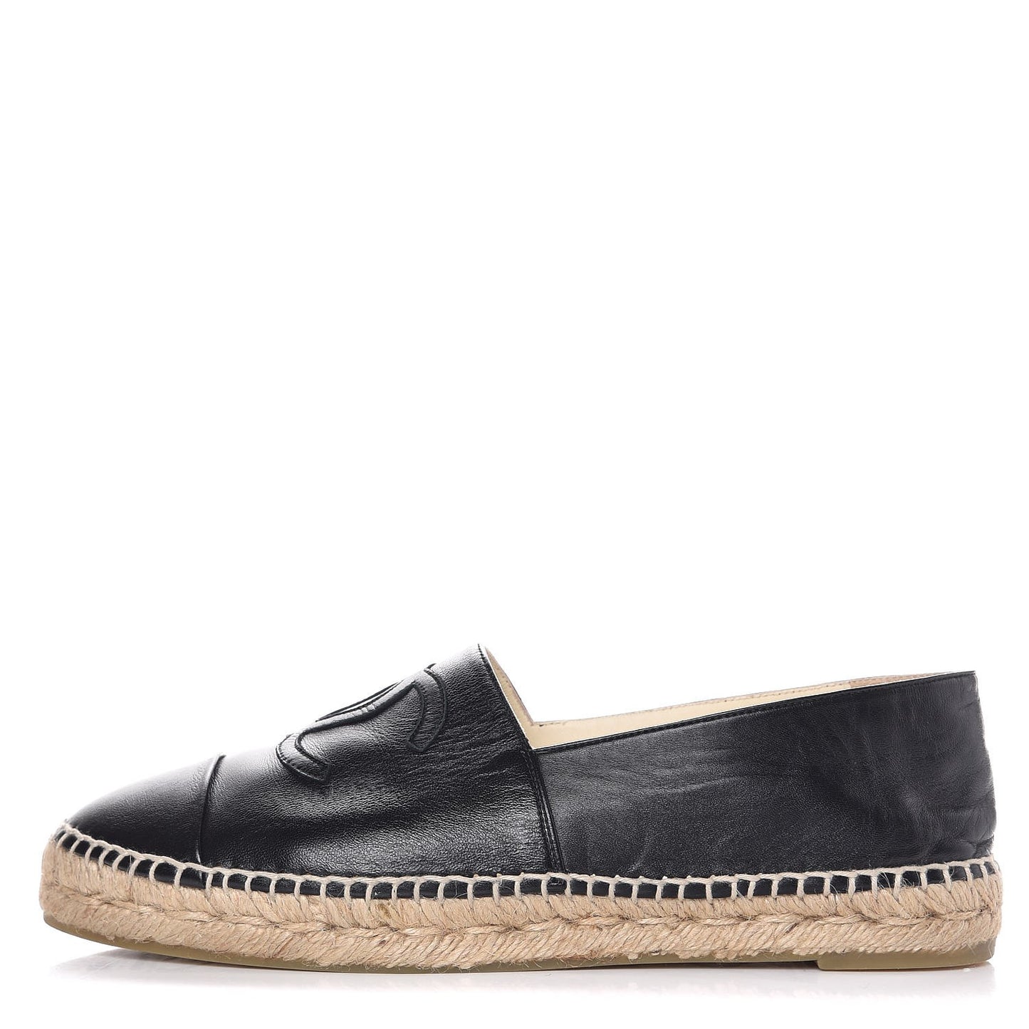 Lambskin CC Espadrilles 40 Black