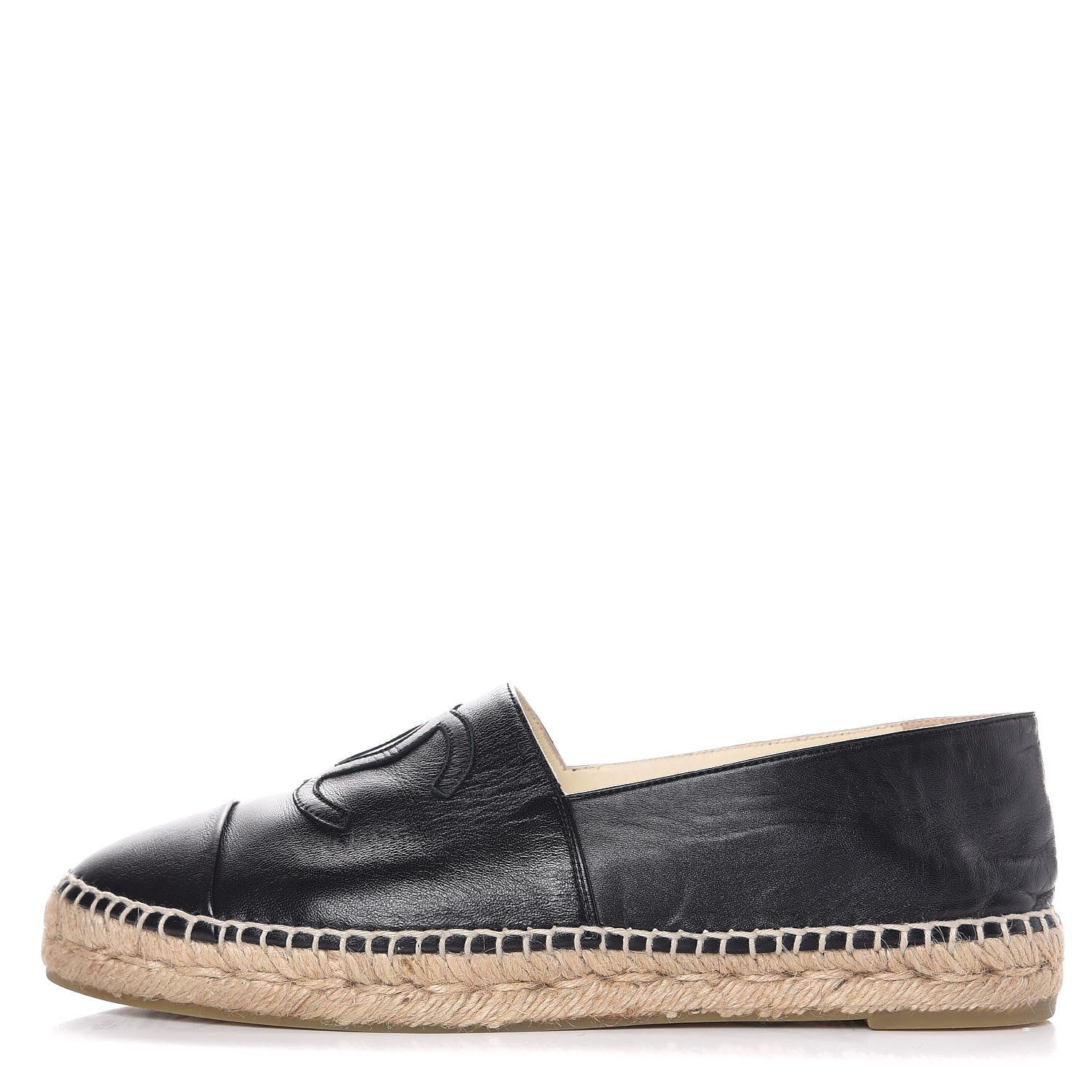 Chanel Lambskin CC Espadrilles 40 Black 1 of 12