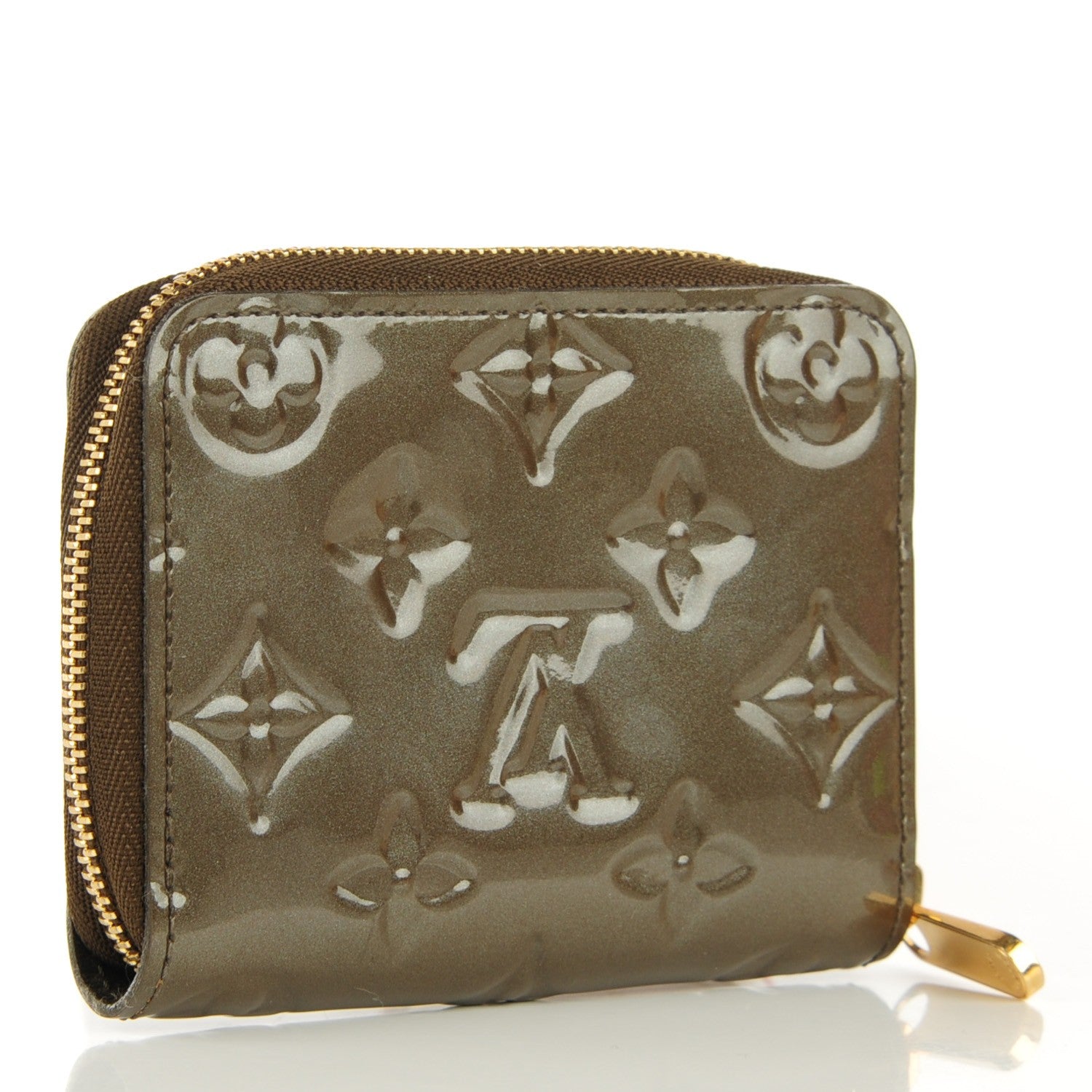 Louis Vuitton Vernis Zippy Coin Purse Vert Bronze 3 of 7