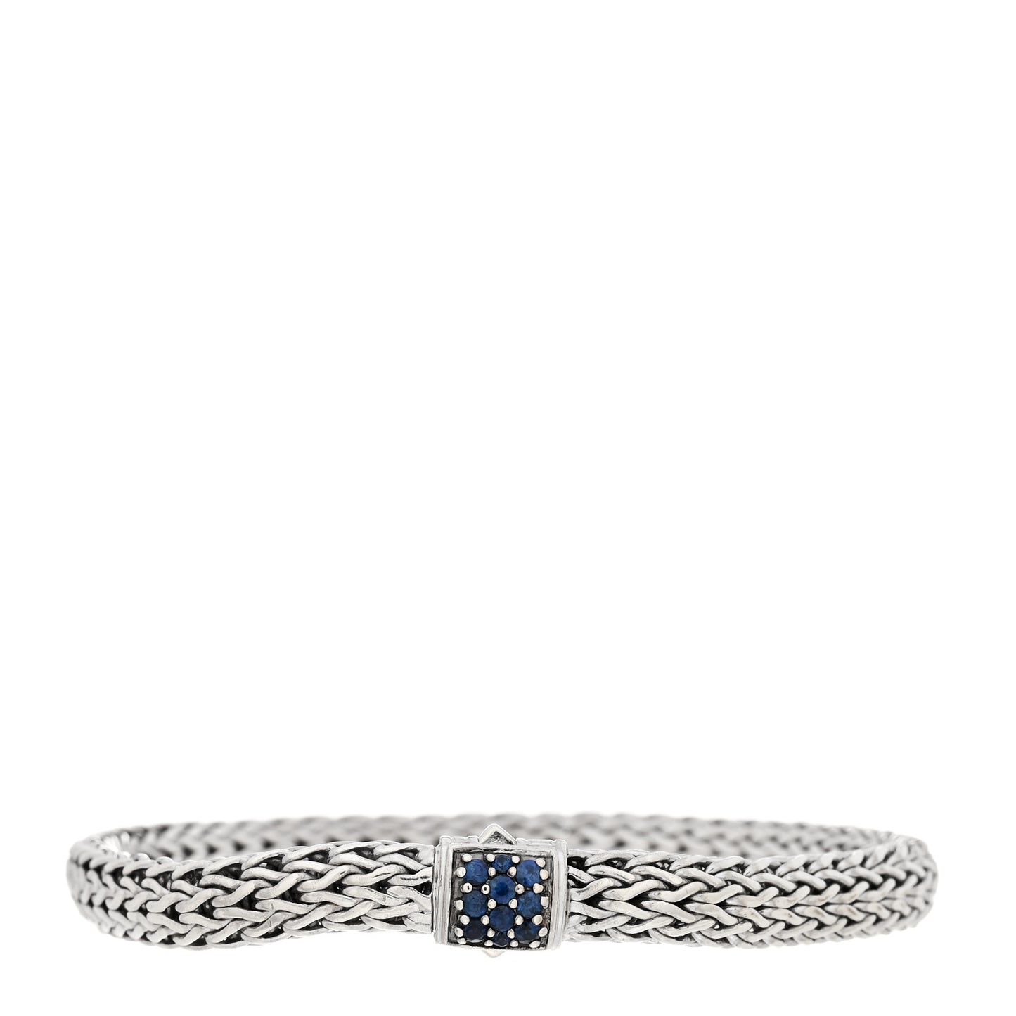 Sterling Silver Blue Sapphire 6.5mm Classic Chain Bracelet